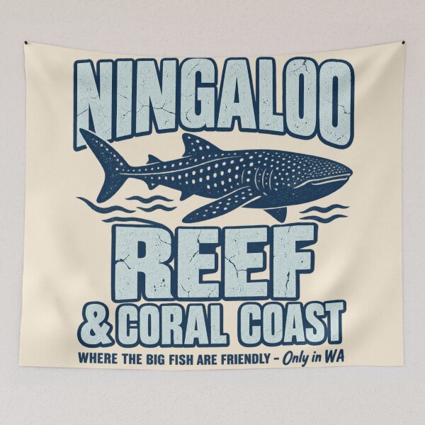 Item preview, Ningaloo Reef Whale Shark Retro Western Australia designed and sold by Yellowriversss.