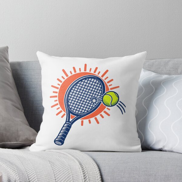 Item preview, Retro Tennis Racket Sunburst Ball Off the Strings designed and sold by eignvalue.