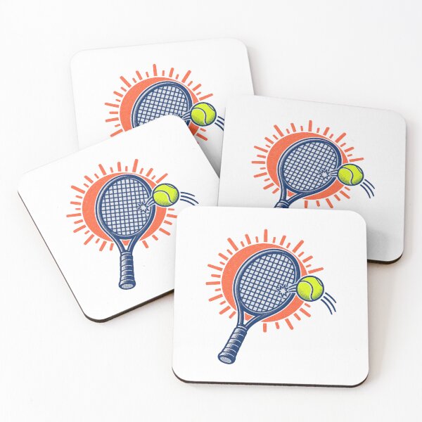Item preview, Retro Tennis Racket Sunburst Ball Off the Strings designed and sold by eignvalue.