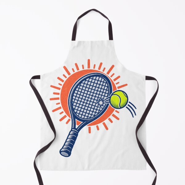 Item preview, Retro Tennis Racket Sunburst Ball Off the Strings designed and sold by eignvalue.