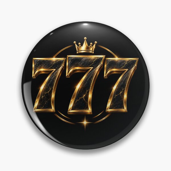 Item preview, Golden 777 Luxury Crown – Lucky Number Black Design designed and sold by CraftNestNoor.