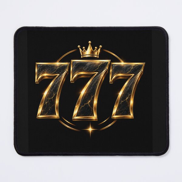 Item preview, Golden 777 Luxury Crown – Lucky Number Black Design designed and sold by CraftNestNoor.