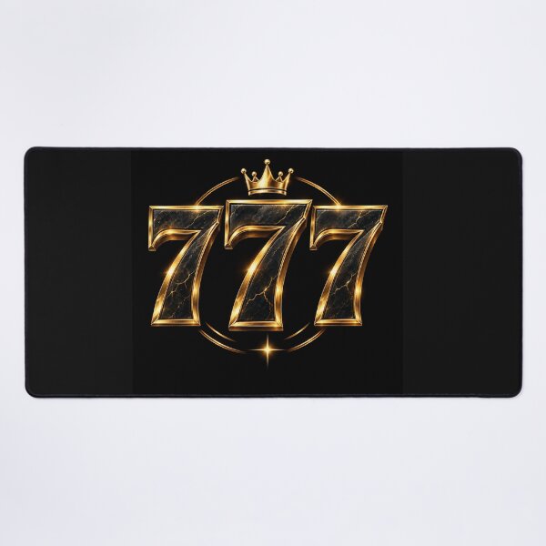 Item preview, Golden 777 Luxury Crown – Lucky Number Black Design designed and sold by CraftNestNoor.