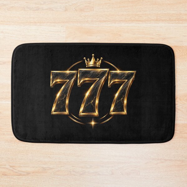 Item preview, Golden 777 Luxury Crown – Lucky Number Black Design designed and sold by CraftNestNoor.