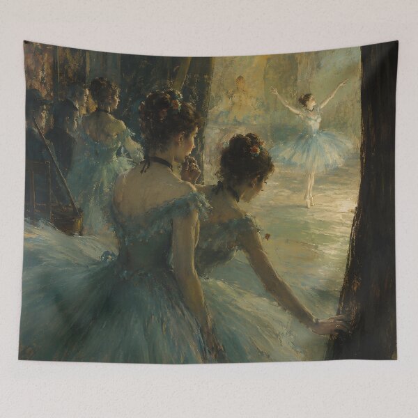 Item preview, Ballet Dancers Backstage Impressionist Painting designed and sold by GutyzDesignsES.