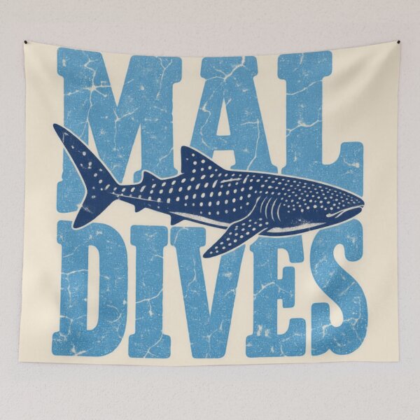 Item preview, Maldives Whale Shark Distressed Vintage Diving designed and sold by Yellowriversss.