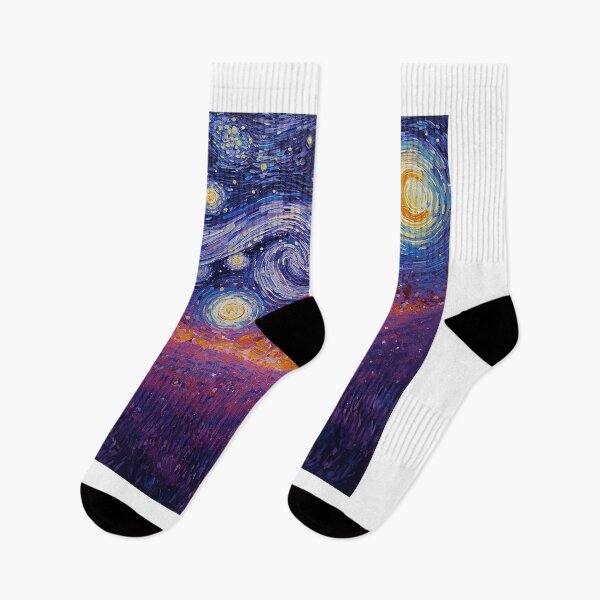 Item preview, Purple Starry Night Swirl Galaxy Oil Painting designed and sold by Midnight Manor Art.