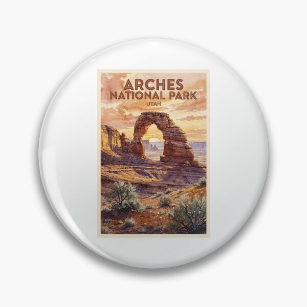 Item preview, Arches National Park Utah Vintage Watercolor Travel designed and sold by Teelogic.