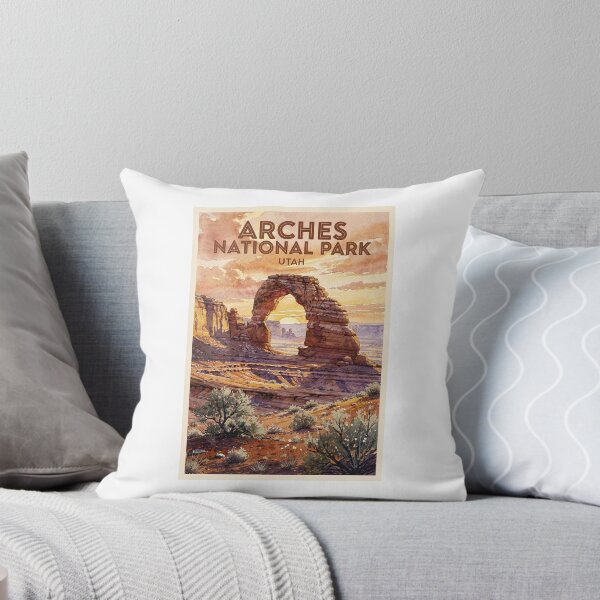 Item preview, Arches National Park Utah Vintage Watercolor Travel designed and sold by Teelogic.