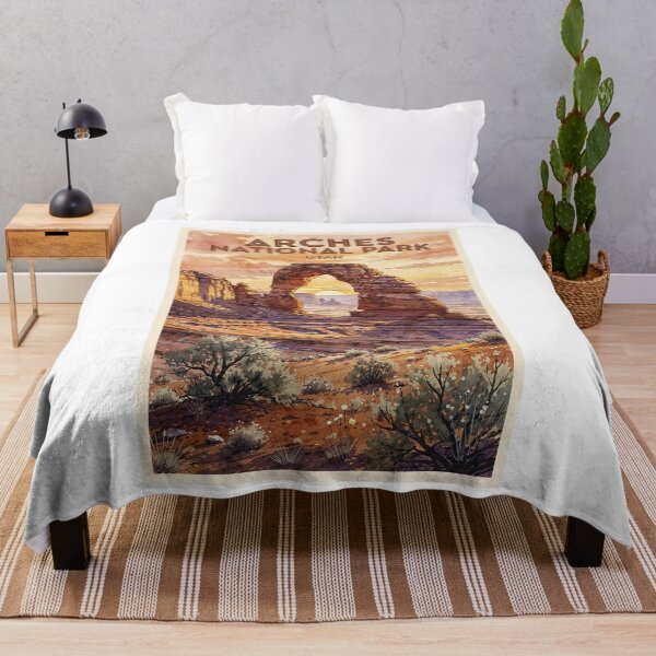Item preview, Arches National Park Utah Vintage Watercolor Travel designed and sold by Teelogic.