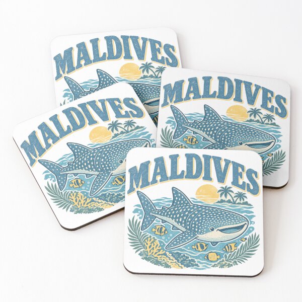 Item preview, Maldives Whale Shark Retro Sunset Tropical Island designed and sold by Yellowriversss.