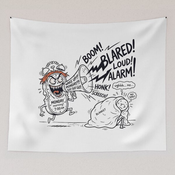 Item preview, Funny Monday Morning Alarm Clock Monster Relatable Pun designed and sold by SmartPuns.