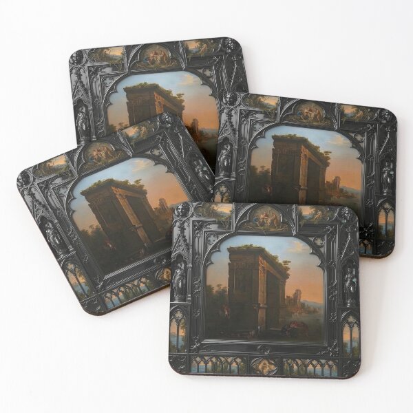 Item preview,  Architrave of The Money Changers (attrib. Viviano Codazzi) Gothic Pastiche designed and sold by FernhorenFits.