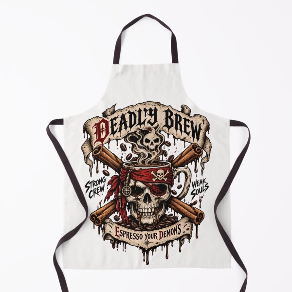 Item preview, Gothic Skull Coffee Pirate - Vintage Horror designed and sold by SidTastic .