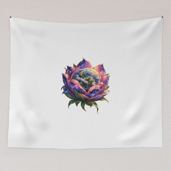 Item preview, Planet Blooming Like a Flower – Cosmic Nature Surreal Art designed and sold by okay 2 look .