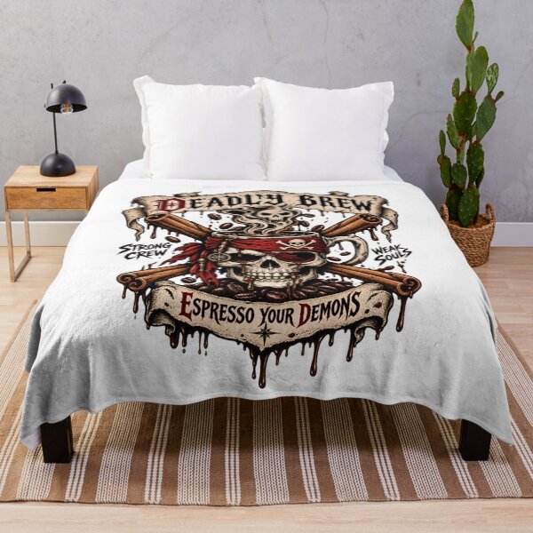 Item preview, Gothic Skull Coffee Pirate - Vintage Horror designed and sold by SidTastic .