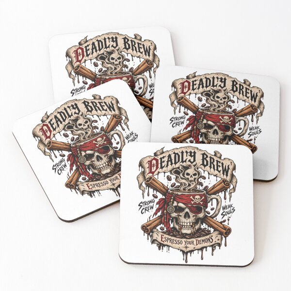 Item preview, Gothic Skull Coffee Pirate - Vintage Horror designed and sold by SidTastic .