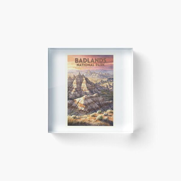 Item preview, Badlands National Park South Dakota Vintage Watercolor Travel designed and sold by Teelogic.