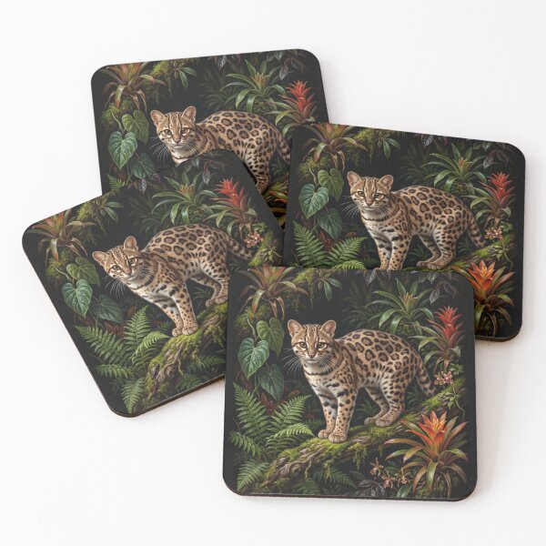 Item preview, Leopardus Tilcayo Wild Cat Botanical Portrait V designed and sold by Yaremchuk.