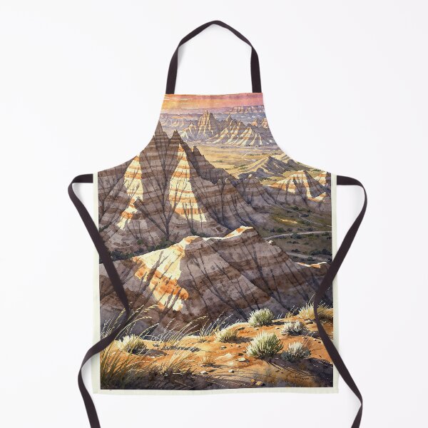 Item preview, Badlands National Park South Dakota Vintage Watercolor Travel designed and sold by Teelogic.