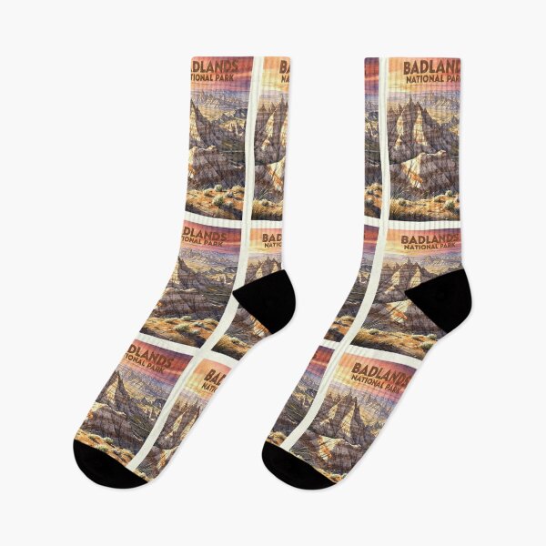 Item preview, Badlands National Park South Dakota Vintage Watercolor Travel designed and sold by Teelogic.