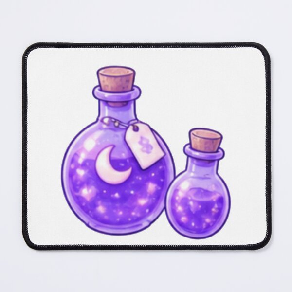 Item preview, Cute Purple Magic Potion Bottles Moon and Stars designed and sold by Kiralemon.