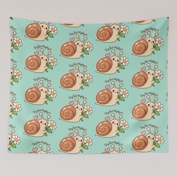 Item preview, Tiny But Mighty Snail Cute Flower Sticker designed and sold by StickyDelights.