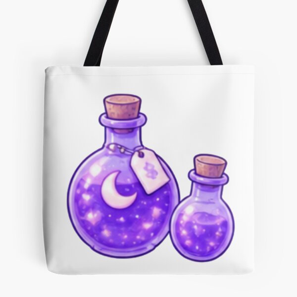 Item preview, Cute Purple Magic Potion Bottles Moon and Stars designed and sold by Kiralemon.