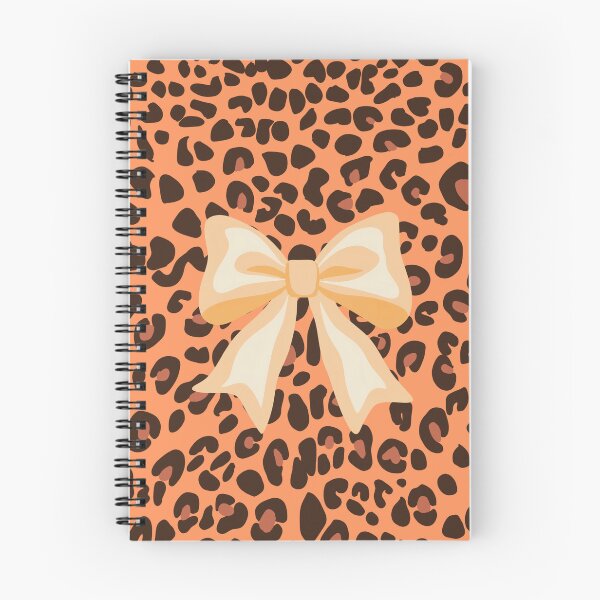Item preview, Cute Orange Autumn Coquette Bow Leopard Print Aesthetic Pattern designed and sold by MayoshaVibes.