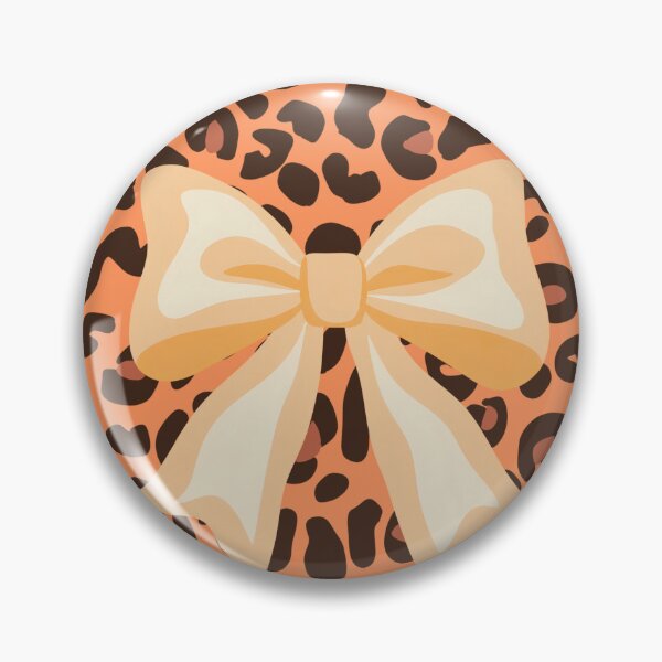 Item preview, Cute Orange Autumn Coquette Bow Leopard Print Aesthetic Pattern designed and sold by MayoshaVibes.
