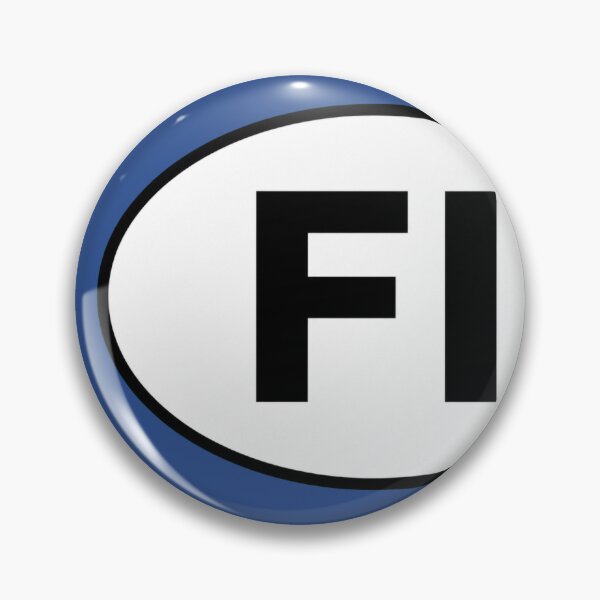 Item preview, FI — Finland — Oval Country Code Sticker designed and sold by The Digital Compass.