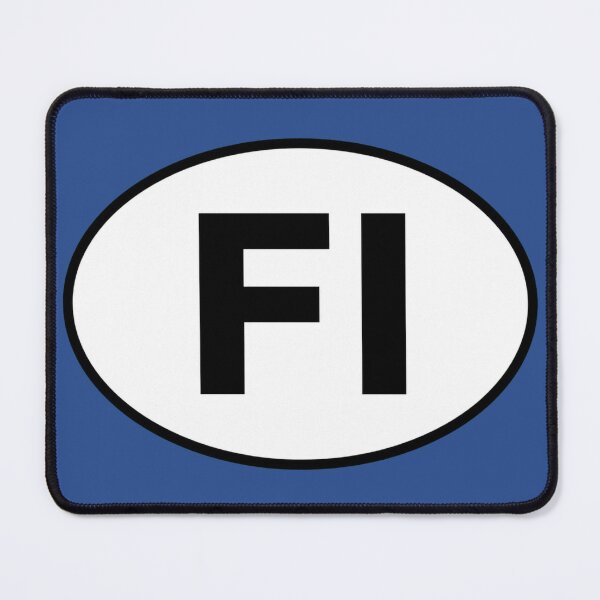 Item preview, FI — Finland — Oval Country Code Sticker designed and sold by The Digital Compass.