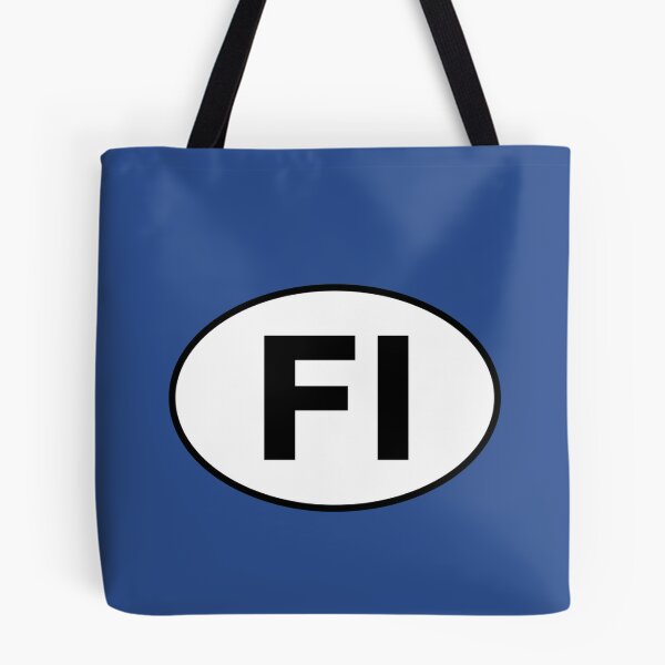 Item preview, FI — Finland — Oval Country Code Sticker designed and sold by The Digital Compass.