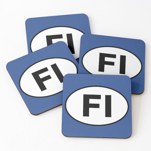 Item preview, FI — Finland — Oval Country Code Sticker designed and sold by The Digital Compass.