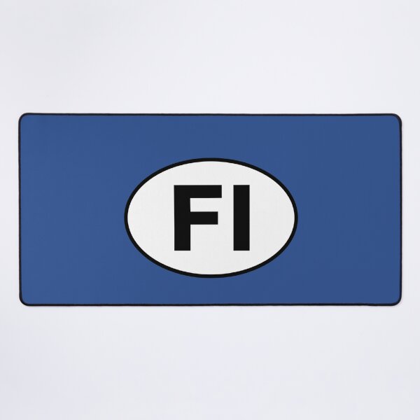 Item preview, FI — Finland — Oval Country Code Sticker designed and sold by The Digital Compass.