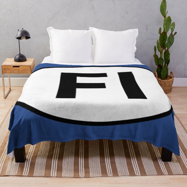 Item preview, FI — Finland — Oval Country Code Sticker designed and sold by The Digital Compass.