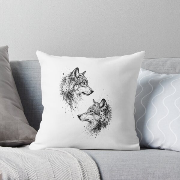Item preview, Wolf Portrait Sketch Illustration designed and sold by IrinaVisual.