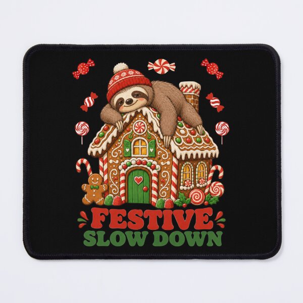 Item preview, Festive Slow Down Sloth Gingerbread House Christmas designed and sold by Design Vibras.