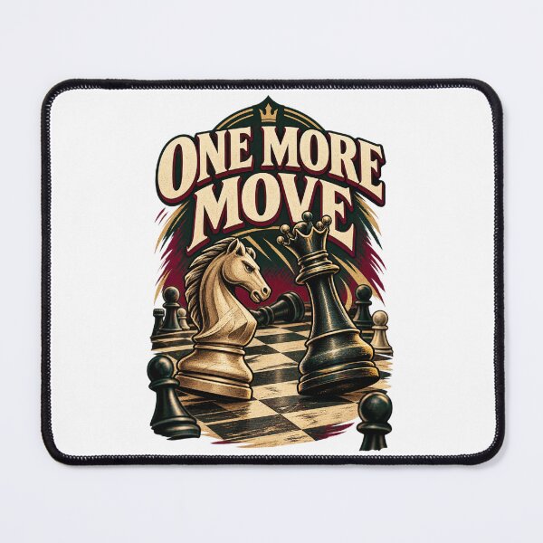 Item preview, One More Move – Funny Chess Player Strategy Game Design designed and sold by Print-Mingle01.