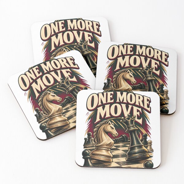 Item preview, One More Move – Funny Chess Player Strategy Game Design designed and sold by Print-Mingle01.