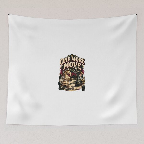 Item preview, One More Move – Funny Chess Player Strategy Game Design designed and sold by Print-Mingle01.