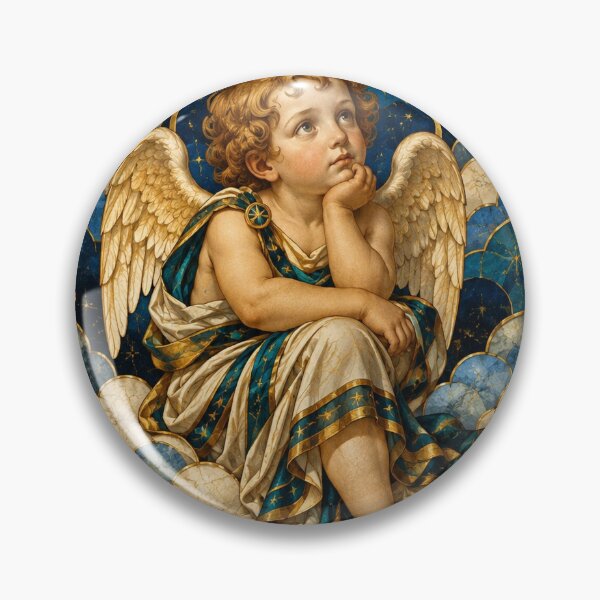 Item preview, Cherub angel thinking designed and sold by saranagliccuris.