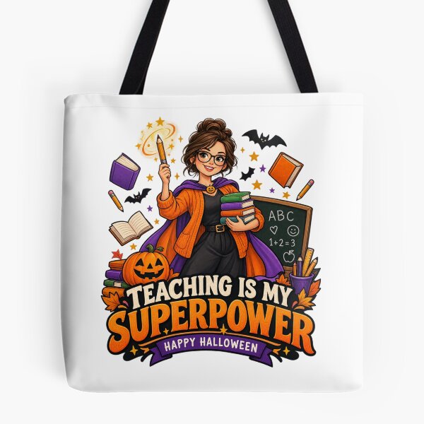 Item preview, Teaching Is My Superpower Halloween Teacher Shirt, Cute Teacher Superhero Halloween Gift, Funny School Teacher Costume Design designed and sold by Zenith-Co.
