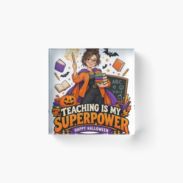 Item preview, Teaching Is My Superpower Halloween Teacher Shirt, Cute Teacher Superhero Halloween Gift, Funny School Teacher Costume Design designed and sold by Zenith-Co.