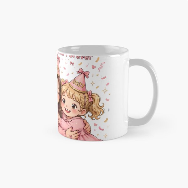 Item preview, Hello 2027 - New Year Same Best Friends Forever Family Cartoon - Coquette Pink Bow Family  designed and sold by HoMya.