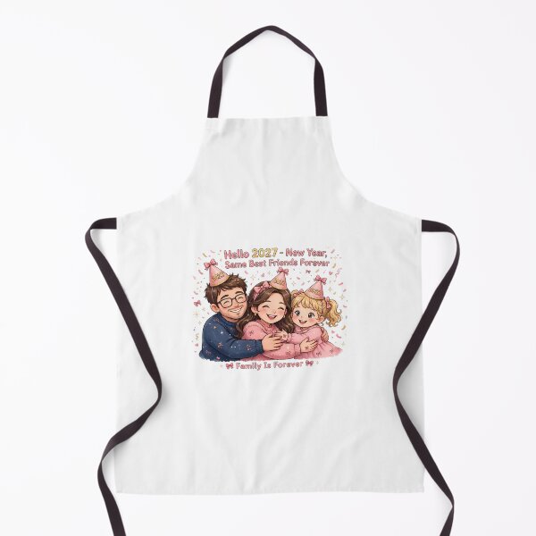 Item preview, Hello 2027 - New Year Same Best Friends Forever Family Cartoon - Coquette Pink Bow Family  designed and sold by HoMya.