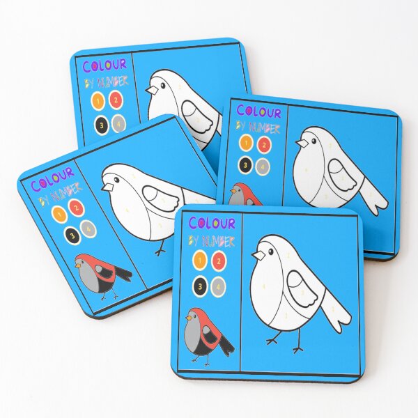 Item preview, COLOUR BY NUMBER, CUTE BIRD designed and sold by larissa-myrie.
