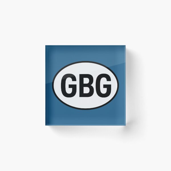 Item preview, GBG — Guernsey — Oval Country Code Sticker designed and sold by The Digital Compass.