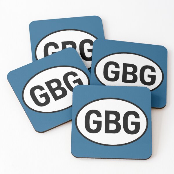 Item preview, GBG — Guernsey — Oval Country Code Sticker designed and sold by The Digital Compass.