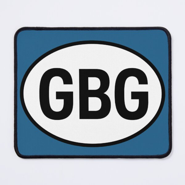 Item preview, GBG — Guernsey — Oval Country Code Sticker designed and sold by The Digital Compass.